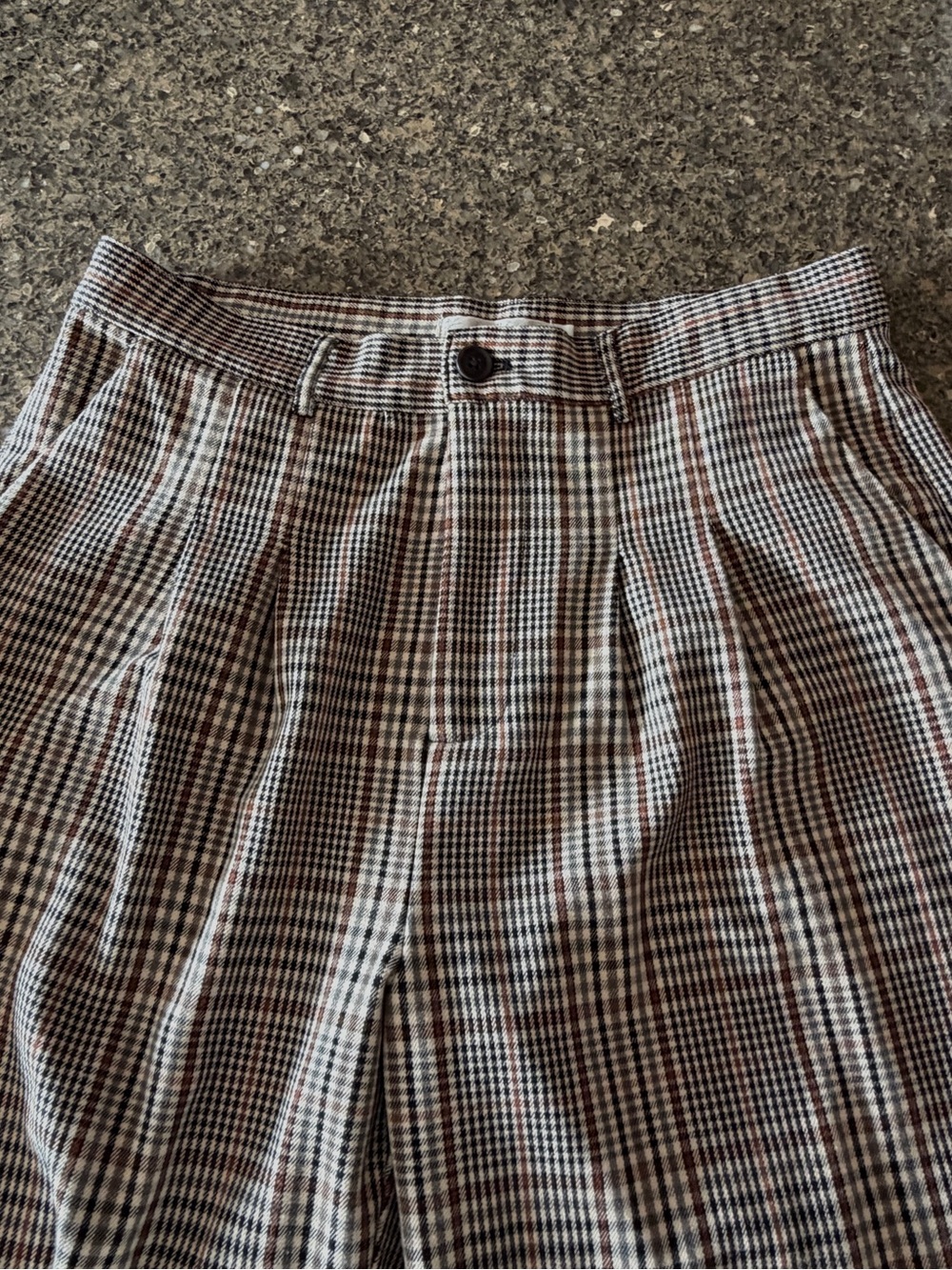Twilight by Simon’s Plaid Cuffed Trousers Size L
